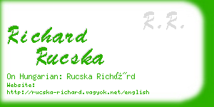 richard rucska business card